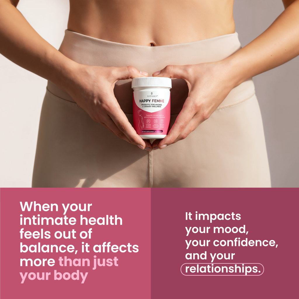 Happy Femme, Buy 2 Get 3  – Intimate Health Probiotic for Vaginal Microbiome Balance