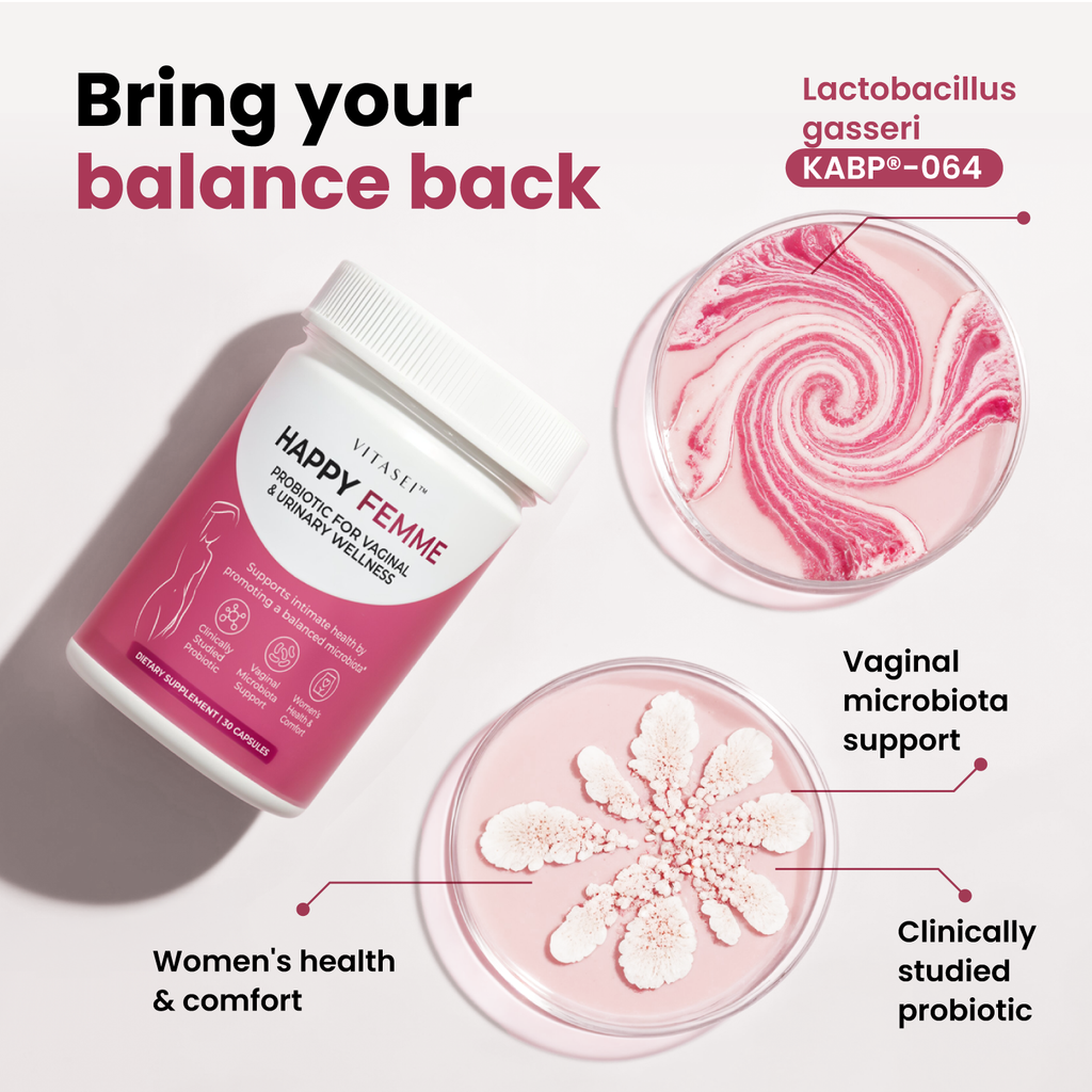 Happy Femme, Buy 2 Get 3  – Intimate Health Probiotic for Vaginal Microbiome Balance