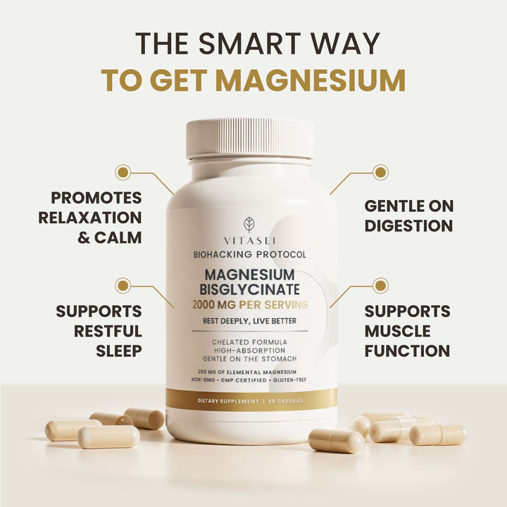 Magnesium bisglycinate – High absorption chelated formula for rest and relaxation