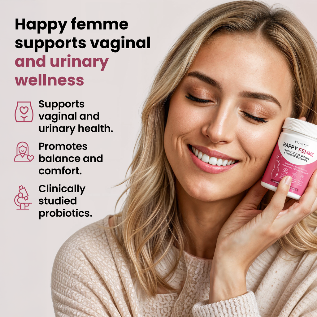 Happy Femme, Buy 2 Get 3  – Intimate Health Probiotic for Vaginal Microbiome Balance