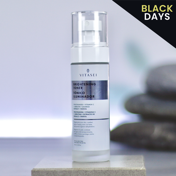 Brightening toner with niacinamide, vitamin c, and arbutin