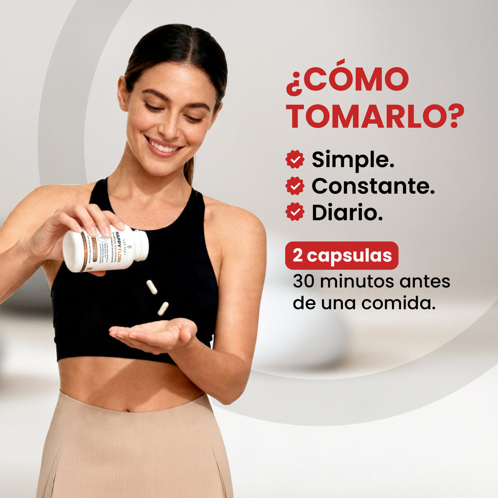 Paga 2 Lleva 3 Happy Flora con BPL1® Postbióticos - Equilibrio Intestinal y Metabólico