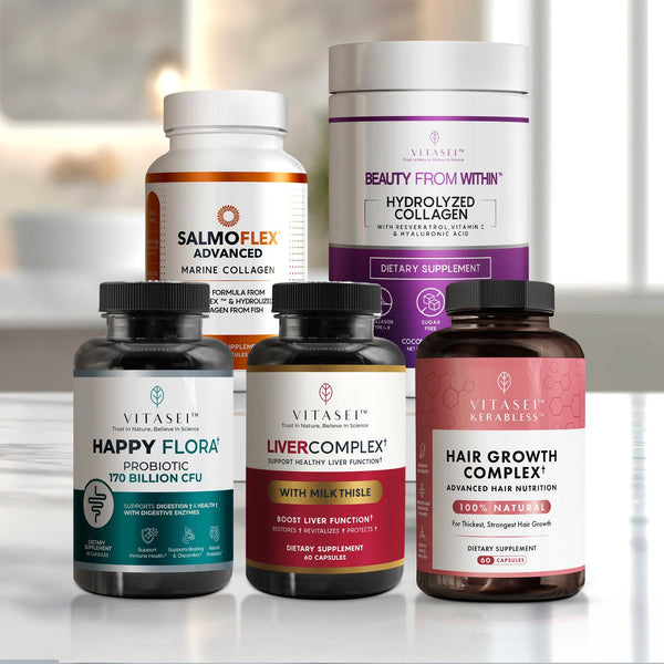 Premium Beauty & Wellness Bundle – 6-in-1 Care for Gut, Joints, Liver, Hair & Skin
