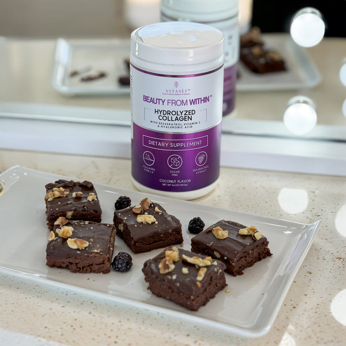 Almond Brownies made with Coconut collagen