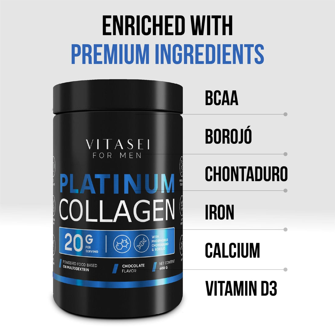 Combo 2 Hydrolyzed Collagen With Bcaas For Men- Maximum Absorption