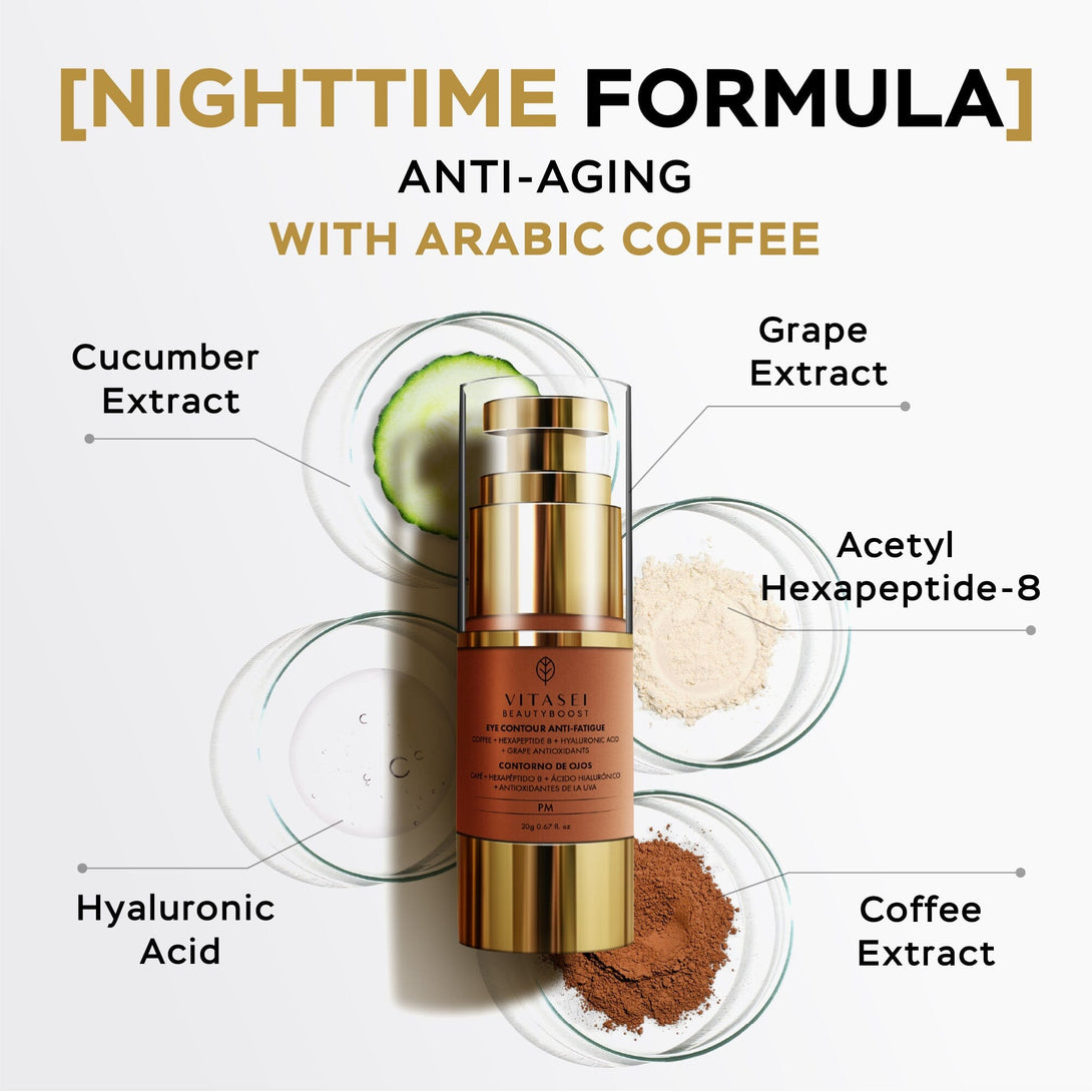 EYE CONTOUR ANTI-FATIGUE + HEXAPEPTIDES + HYALURONIC ACID + ANTIOXIDANTS