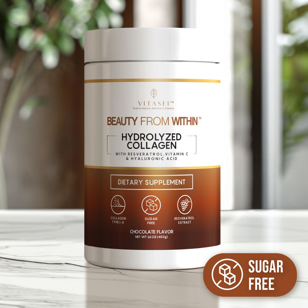 Chocolate Collagen Peptides with Resveratrol and Hyaluronic Acid
