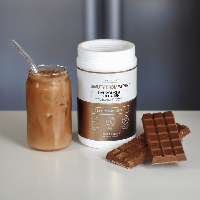Iced Chocolate made with Chocolate collagen