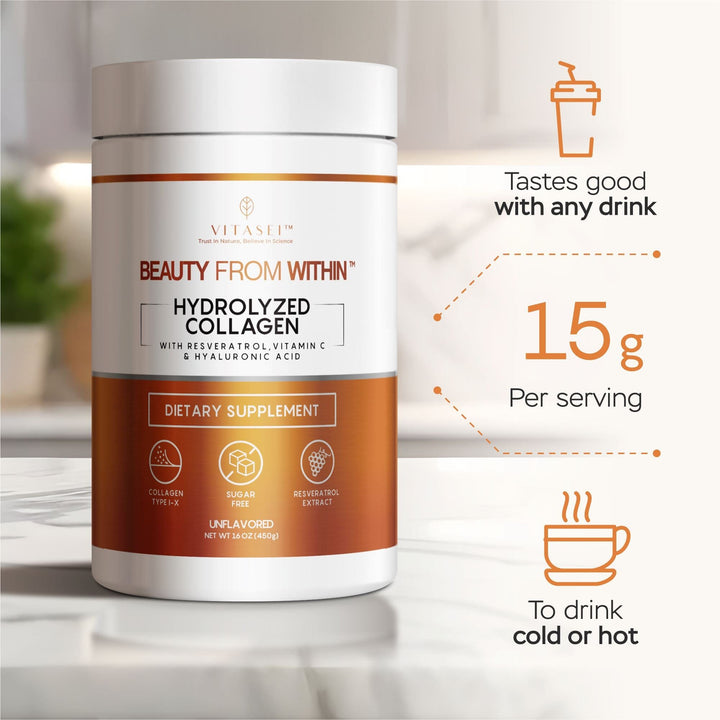 Unflavored Hydrolyzed Collagen with Resveratrol + Teatox Detox Powder Clease Support