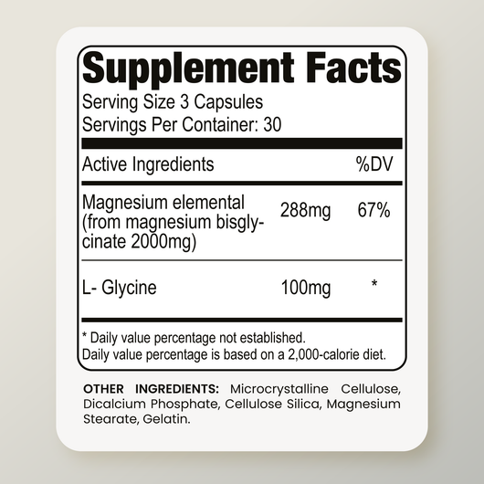 Magnesium bisglycinate – High absorption chelated formula for rest and relaxation