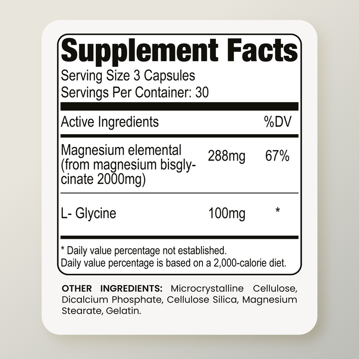 Magnesium bisglycinate – High absorption chelated formula for rest and relaxation