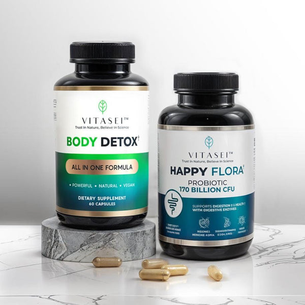 Bundle Body Detox Colon Cleanse Support + Happy Flora for a healthy gut