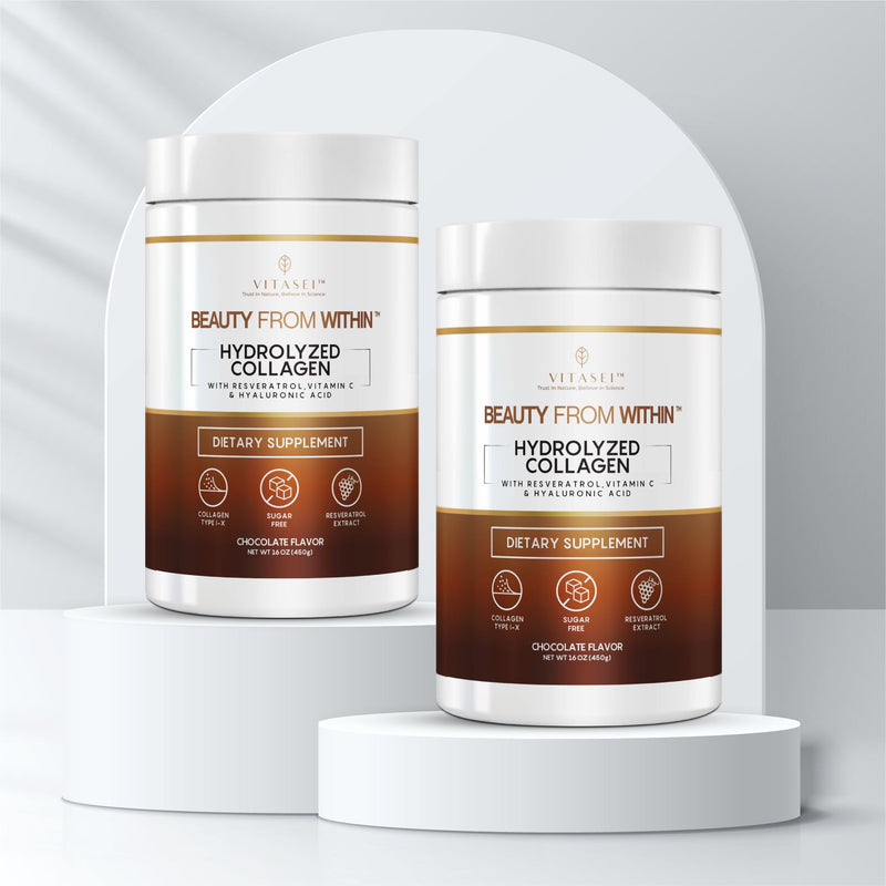 Collagen Peptides with Resveratrol Duo - 2 Chocolate Flavor Bundle
