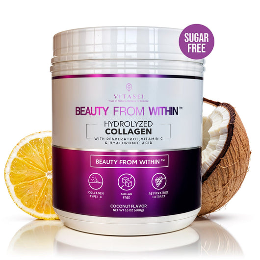 Coconut Lemonade Flavor Collagen Peptides with Resveratrol, Vitamin C and Biotin - Special Edition