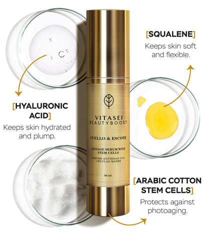 Facial And Neck Serum Kit With Anti-photoaging Plant Stem Cells