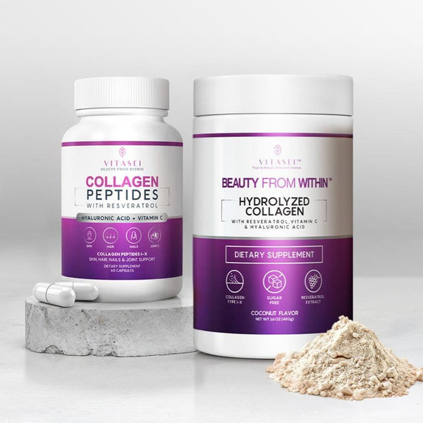 Bundle Coconut flavor Hydrolyzed Collagen + Collagen Peptide Capsules