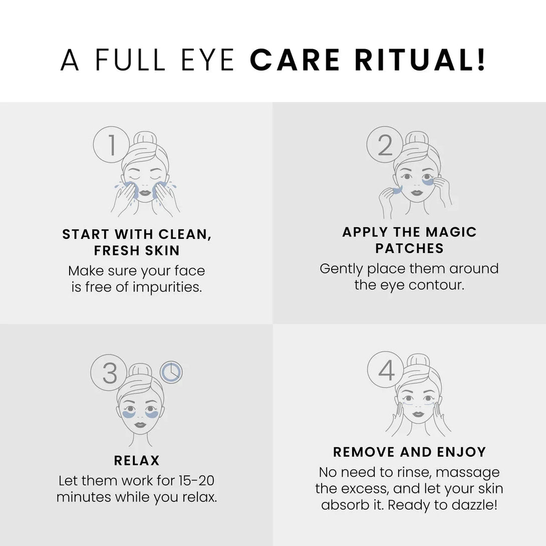 Day and night serums with apple stem cells + Eyemask patch with caviar and collagen crystals + Magnetic mask with dead sea mud