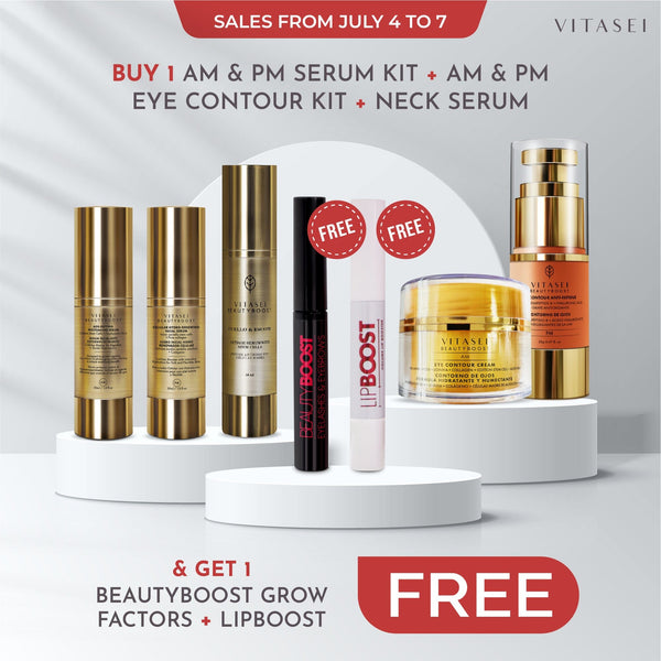 Day And Night Facial Serums + Day And Night Eye Contour + Neck Serum - Get free eyelash growth booster + lipboost