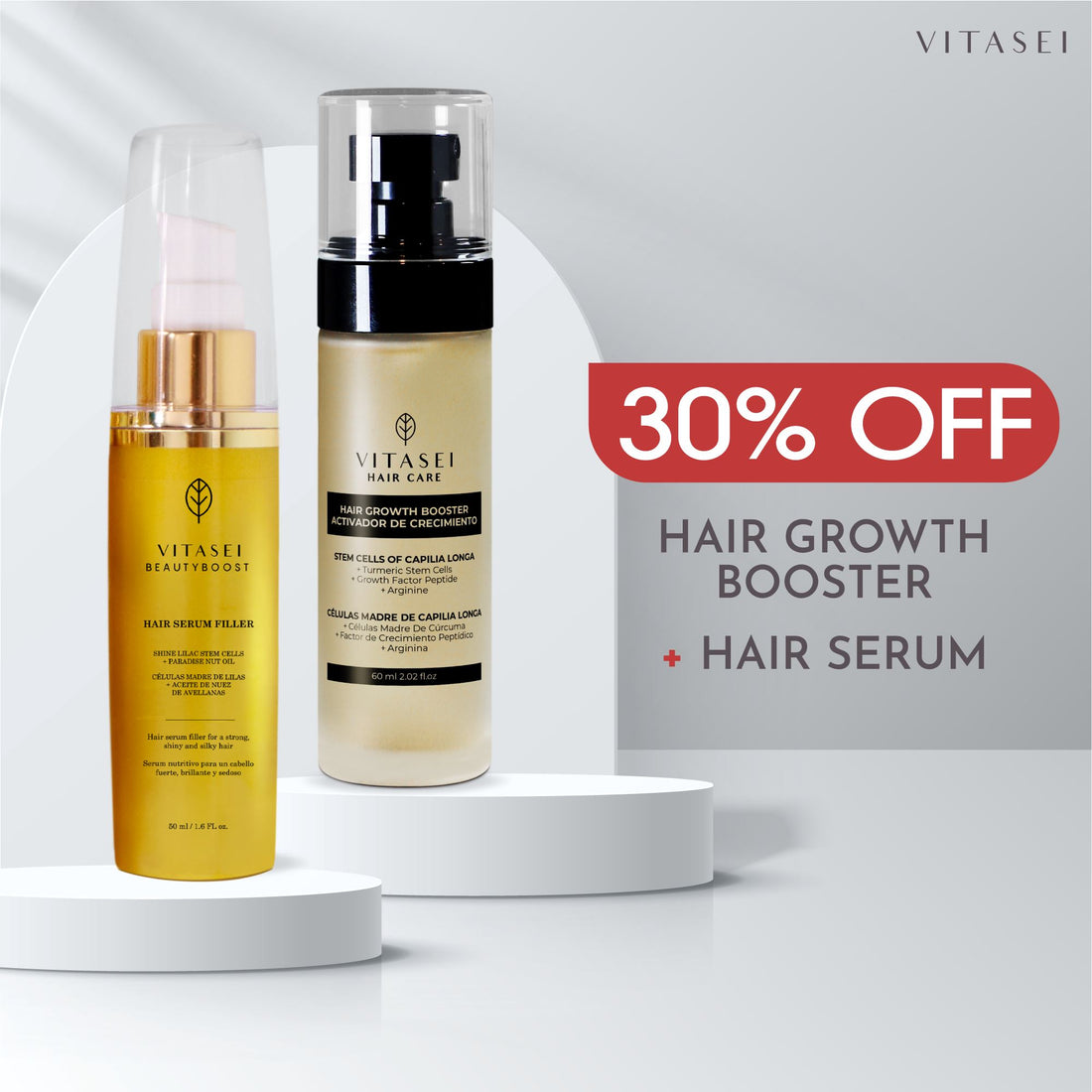 Promo Combo Hair Growth Booster + Hair Serum With Stem Cells