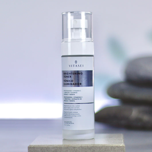 Brightening toner with niacinamide, vitamin c, and arbutin