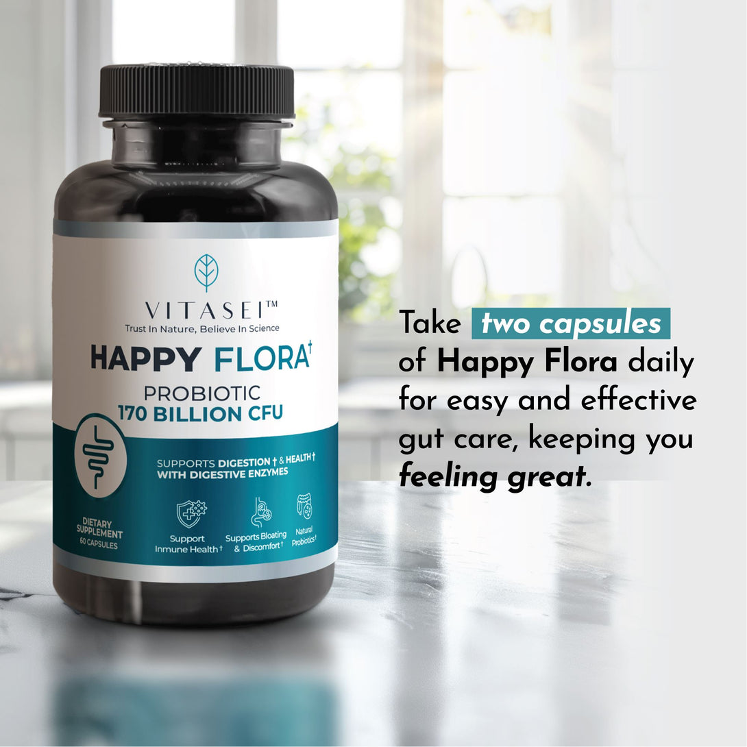 Happy Flora - Probiotic Supplement for a Healthy Gut