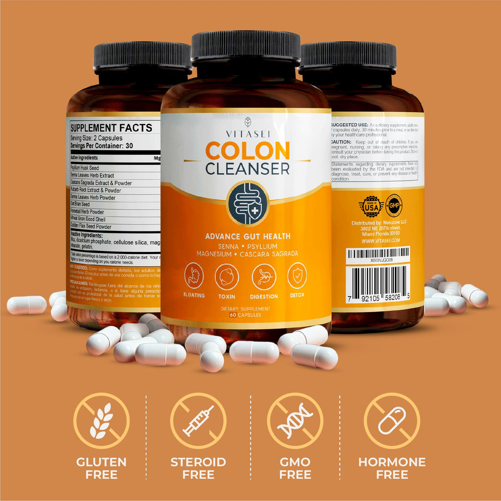 COLON CLEANSER - ULTIMATE ADVANCED FORMULA FOR GUT HEALTH