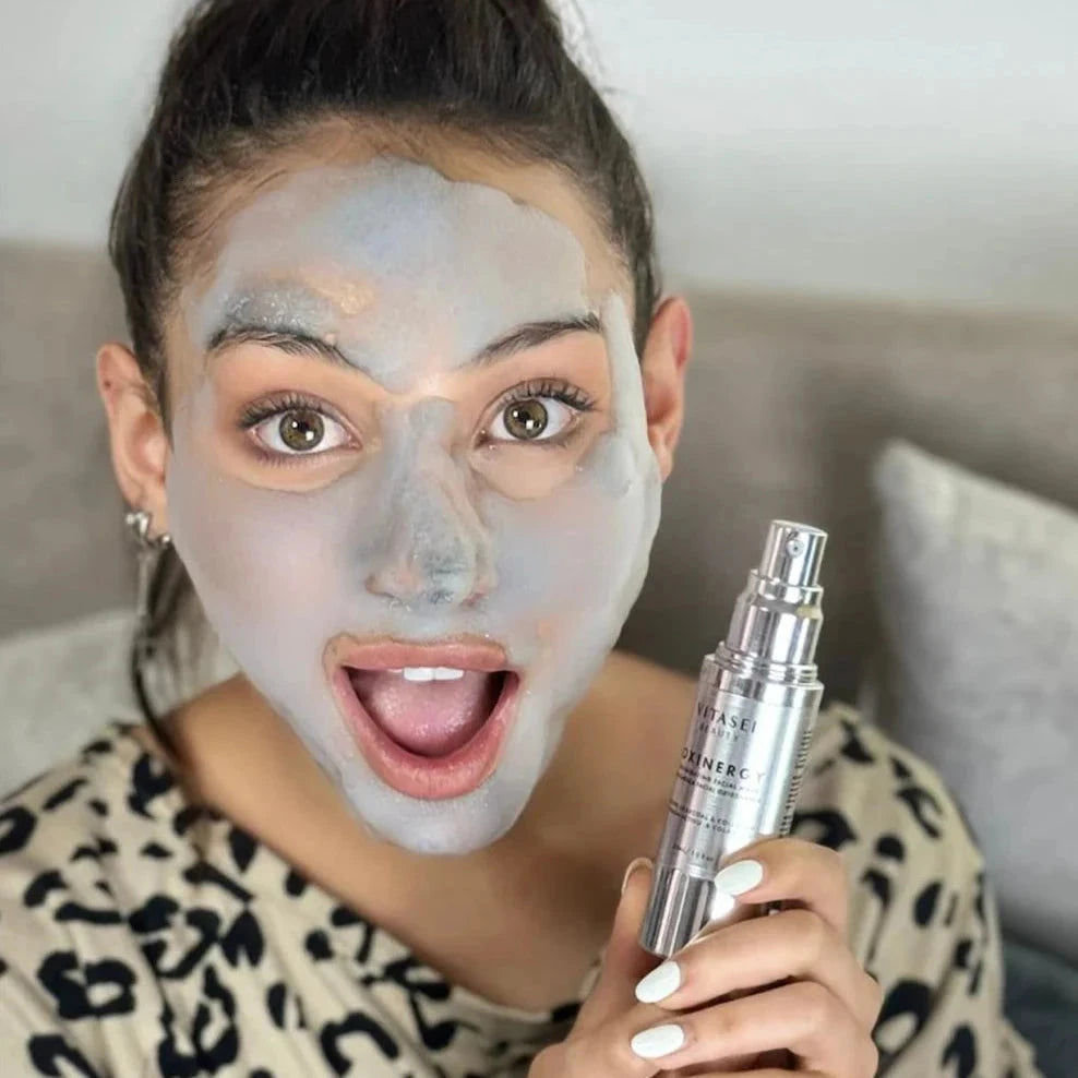 OXINERGY DUO - Oxygenating Charcoal Mask + Cream with Prebiotics