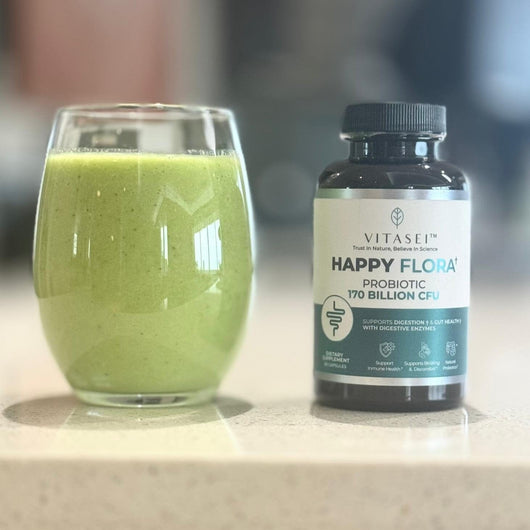 Happy Flora - Probiotic Supplement with 170 billion CFU for a Healthy Gut