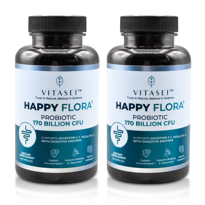 Happy Flora — Probiotic Supplement with 170 billion CFU for a Healthy Gut