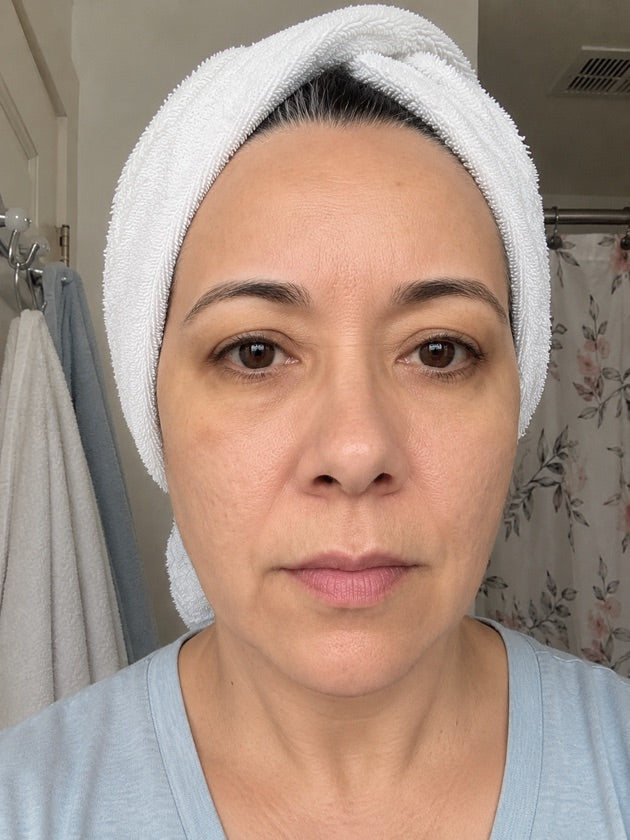 Adriana después de Astroderma — piel más lisa y uniforme